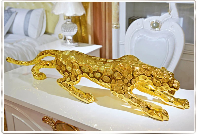  Resin Leopard Statue Leopard Sculptures Resin Animal Statue for  Bedroom Living Room Decoration - Style 01 : Home & Kitchen