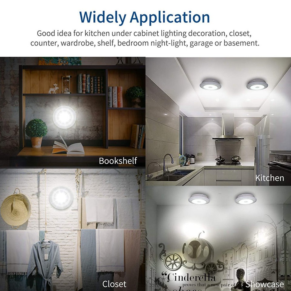 Mini LED Lights Smart Wireless Remote Control Dimmable Night Light